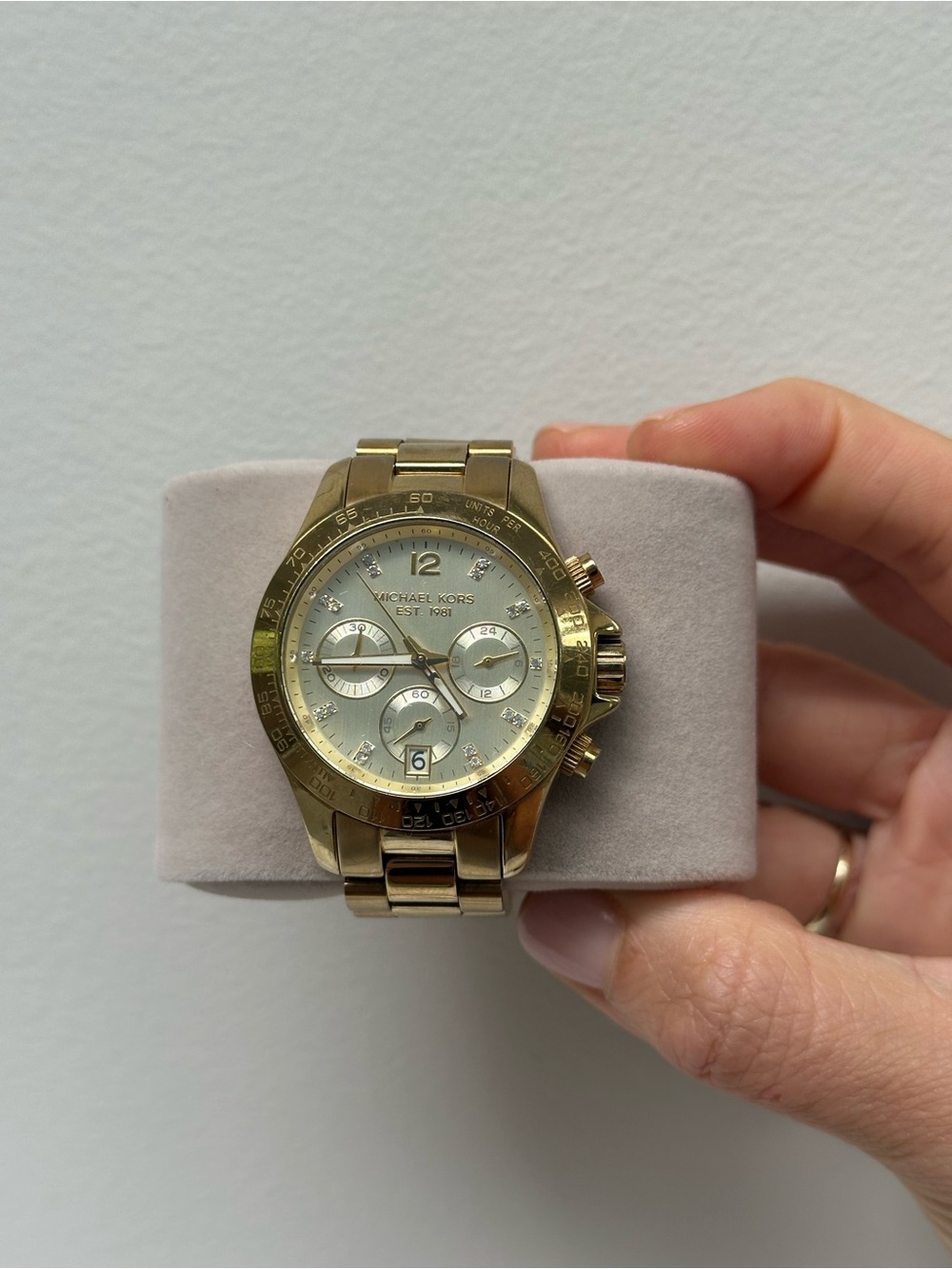 Michael Kors Gold + Pavé Chronograph Watch